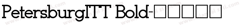 PetersburgITT Bold字体转换